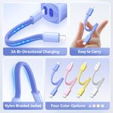  Bi-Directional Charging Cable 11CM for 5000mAh Power Bank (USB-C + Lightning) 20W  Light Indicator Display Type 