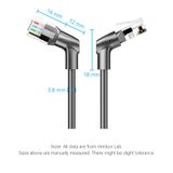  Cáp mạng tốc độ cao chuẩn Cat6A Vention UTP Rotate Right Angle Ethernet Patch Cable - IBS (Đầu cáp xoay 360 độ, Support 10-Gigabit Network) 