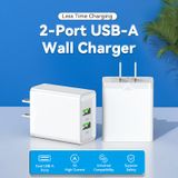  Củ Sạc nhanh 2 Cổng USB Vention FBA Wall Charger (18W/18W) 