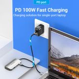  Hub chuyển tốc độ cao Vention 5in1USB-C to USB-C Gen 1/USB3.0x3/PD Hub - TND (USB-C Gen1 - 5Gbps high speed, PD100W Fast charge) 