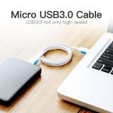  Vention Flat USB3.0 A Male to Micro B Male Cable 