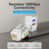  Đầu nối mạng tốc độ cao chuẩn Cat5e Vention Unshielded Keystone Jack - IRE (White Plastic Type) 