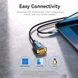  Cáp Chuyển USB to COM RS232 VENTION VAS-C02-B (480Mbps) 