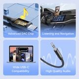  Vention USB-C Male to 3.5mm Male Audio Cable with DAC Adapter ABS Type 
