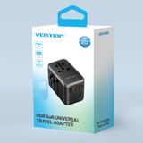  Củ Sạc Nhanh Đa Năng Du Lịch Toàn Cầu 2C + 2A VENTION FJF 65W (65W/65W/60W/5W) 