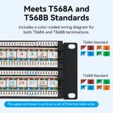  Bảng đấu nối cổng mạng LAN RJ-45 Vention Cat.6 48 Ports UTP Patch Panel - KGB (48 ports, CAT6, T568A/b Standards) 