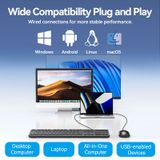  Vention USB Wired Full-Sized Keyboard and Mouse Combo Black Slim Type - US English Layout 
