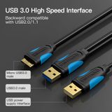  Cáp Sạc Nhanh Micro USB3.0 VENTION VAS (5Gbps, with USB Power Supply) 
