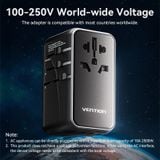  Củ Sạc Nhanh Đa Năng Du Lịch Toàn Cầu 2C + 2A VENTION FJG 100W (100W/100W/20W/18W) 