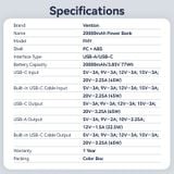  Vention 20000mAh Power Bank 65W 