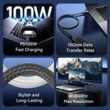  Cáp Sạc Nhanh C to C VENTION TRG 100W (4K@60Hz, USB3.2 Gen2, 10Gbps, 5A) 