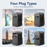  Củ Sạc Nhanh Đa Năng Du Lịch Toàn Cầu 2C + 2A VENTION FJG 100W (100W/100W/20W/18W) 
