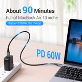  Cáp sạc nhanh C to C Thunderbolt Vention Cotton Braided USB-C to USB-C 3.1 - TAA (Sạc nhanh PD60W, Data tốc độ cao 5Gbps, hỗ trợ xuất Video 4K ) 