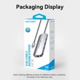  HUB chuyển đa năng Vention 9in1 USB-C Docking Station - TQL ( Type C to HDMI/USB 3.0 x 3/RJ45/SD/TF/TRRS 3.5mm/PD) 