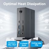  HUB chuyển và mở rộng đa năng Vention 14-in-1 Thunderbolt 4 Docking Station - TPF ( intel Chipset / Thunderbolt 4 Certification/ 40Gbps/ 8K Video Support) 