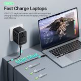  Củ sạc du lịch đa năng 3-Port Vention GaN Universal Travel Adapter 65W (Type Cx3 + A) 