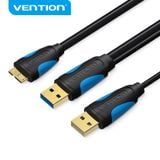  Cáp Sạc Nhanh Micro USB3.0 VENTION VAS (5Gbps, with USB Power Supply) 