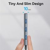  USB-C to HDMI/USB 3.0x3/SD/TF Docking Station Aluminum Alloy Type 0.15M Gray 