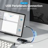 HUB mở rộng đa năng Vention Type C to HDMI/VGA/USB 3.0x3/PD Docking Station - TFJ (PD100W, 4K@30Hz, 5Gbps) 