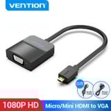  Đầu Chuyển Micro/Mini HDMI1.4 Male to VGA Female VENTION AGB/AGA (1080p@60Hz) 