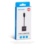  Đầu Chuyển USB C to Dual Type C VENTION CFM (3A/18W, Charging + Headphone) 