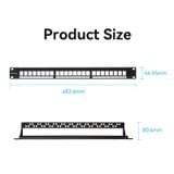  Bộ Panel cổng mạng Vention 24 Ports Unloaded Keystone Patch Panel - KJA (24 Port) 