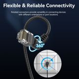  Cáp mạng tốc độ cao Vention Cat6A UTP Rotate Right Angle Ethernet Patch Cable (Đầu gập 90 độ/ Xoay 360 độ, 10-Gigabit High speed) 