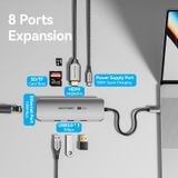  HUB chuyển đa năng Vention 8 Port Expansion Adapter (USB-C to HDMI/USB 3.0 x 3/RJ45/SD/TF/PD Docking Station) 
