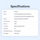  Vention HD Tempered Glass Screen Protector for iPhone 15 with Dust-Free Installation Tool 