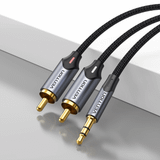  Dây cáp âm thanh chất lượng cao AUX 3.5MM to 2RCA VENTION BCN (Cotton Braided, Aluminum Alloy Type) 