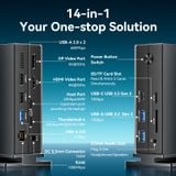  HUB chuyển và mở rộng đa năng Vention 14-in-1 Thunderbolt 4 Docking Station - TPF ( intel Chipset / Thunderbolt 4 Certification/ 40Gbps/ 8K Video Support) 