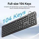  Vention USB Wired Full-Sized Keyboard and Mouse Combo Black Slim Type - US English Layout 