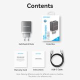  Vention 3-Port USB (C+A)+HDMI GaN Switch Dock (60W/5W/4K@60Hz) EU-Plug 