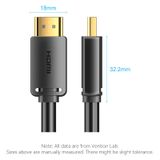  Cáp hình ảnh chất lượng cao Vention HDMI-A Male to Male 4K - ALJ (2 Đầu HDMI đực, 4K@60Hz, 3D Video Support, Double Layer Shield) 