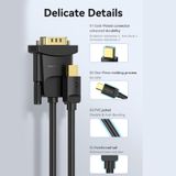  Mini DP Male to VGA Male HD Cable for laptop computer TV 