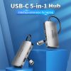  Hub chuyển tốc độ cao Vention 5in1USB-C to USB-C Gen 1/USB3.0x3/PD Hub - TND (USB-C Gen1 - 5Gbps high speed, PD100W Fast charge) 