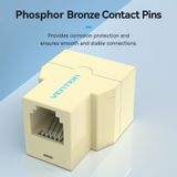  Đầu chia cổng điện thoại bàn Vention RJ11 Female to 2 Female Telephone In-line Coupler Yellow - IRBY0 (Splits 1 telephone line into 2) 