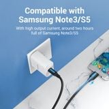  Cáp sạc nhanh C to Micro-B VENTION CQA (2A, Fast Charging Data, 5Gbps) 