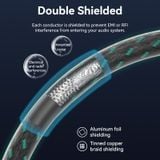  Cáp chuyển âm thanh Vention Cotton Braided 3.5mm Male to 2RCA Male Audio Cable - BCS (AUX 3.5mm sang Jack bông sen ) 