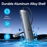  HUB Kết Nối Đa Năng 8-in-1 VENTION TGU (Type-C to HDMI 4K@60Hz, Type-C 3.2 Gen1, USB3.0, USB2.0, RJ45 GbE, SD, TF, PD100W) 
