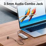  HUB chuyển đa năng tốc độ cao Vention 9in1 Expand Docking Station - TQM ( USB-C to HDMI/USB-C Gen 1/USB 3.0 x 2/RJ45/SD/TF/TRRS 3.5mm/PD) 