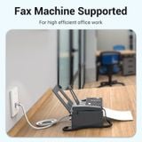  Dây cáp điện thoại bàn 4 lõi chống nhiểu Vention 4 Core Telephone Cable (cuộn 100 met, Màu trắng, Support telephone/Fax) 