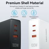  Củ sạc nhanh 3 cổng Vention 3-Port USB (C+C+A) GaN Charger 100W - FEG (QC3.0/PD/SCP/FCP/AFC Multi Quick Charge Protocol Support) 