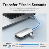 Hub chuyển đa năng Vention 4-in-1 Type C Docking Station (USB-C to HDMI/VGA/USB 3.0/PD, 4K@60Hz Support, PD100W ) 