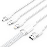  Vention USB 2.0 A Male to 3-in-1 USB-C & Lightning & Micro-B Male 3A Cable Aluminum Alloy Type 