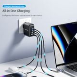  Củ sạc nhanh đa năng 4-Port Vention GaN Charging Kit 140W - FEIBO (TypeCx3 + USB A, PD3.1EU/US/UK-Plug) 