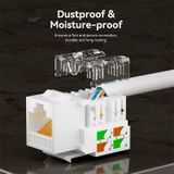  Đầu nối mạng tốc độ cao chuẩn Cat5e Vention Unshielded Keystone Jack - IRE (White Plastic Type) 