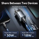  Vention 2-Port USB (C+A) GaN Charger (30W/18W) EU-Plug 