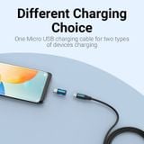  Đầu Chuyển OTG Type-C to Micro USB VENTION CDX (3A, 480Mbps) 