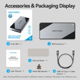  Vention USB 4.0 M.2 NVMe SSD Enclosure (USB 4.0 Type-C) Gray Aluminum Alloy Type 